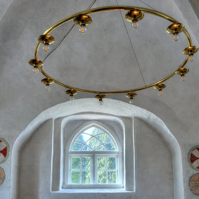 Glim Kirke, detaljer i interør