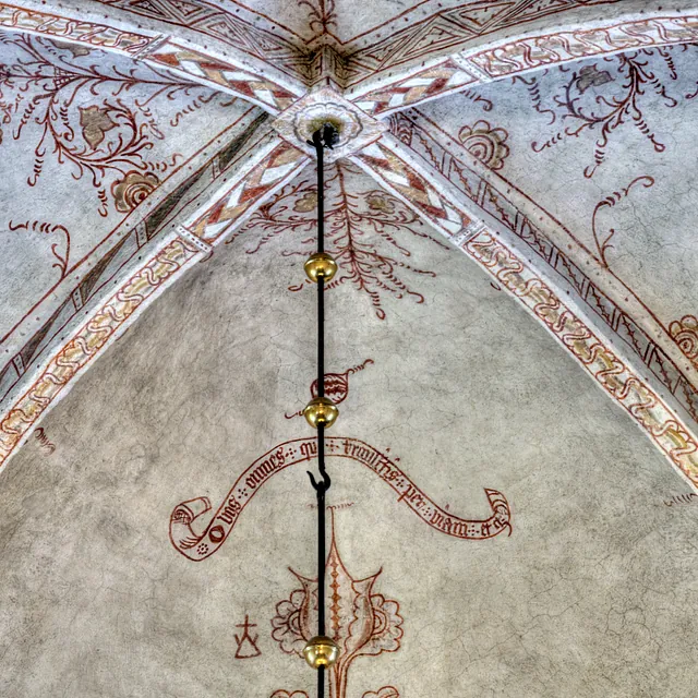Allerslev Kirke detalje i loftet