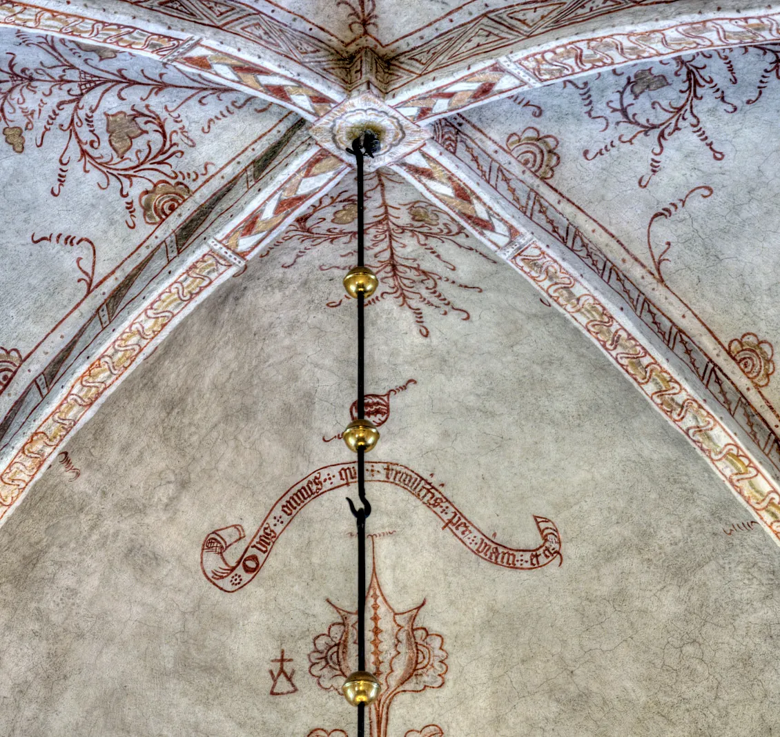 Allerslev Kirke detalje i loftet